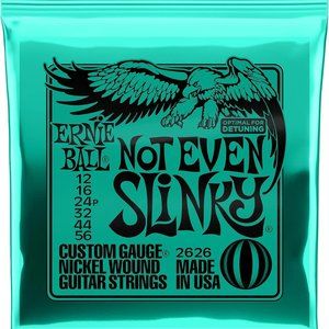 4-Pack Ernie Ball Not Even Slinky Nickel Wound Electric Guitar Strings 12-56